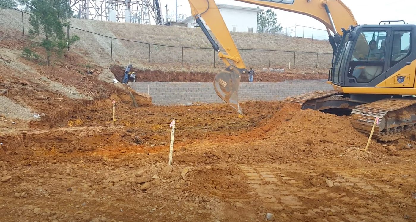 Dozer shaping a building pad on a Georgia site